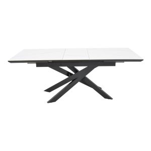 Table Ragemi gray MDF-black metal 160-200x90x75cm