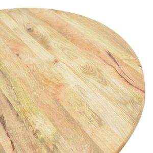 Rahma I table, solid mango wood 3 cm in natural color, D120 X 77 cm