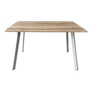 Squaro Sonoma Mdf Table with White Metal Legs 120x70x75cm