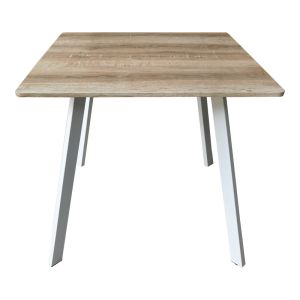 Squaro Sonoma Mdf table with white metal legs 80x80x75cm