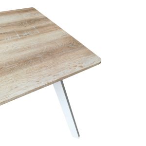 Squaro Sonoma Mdf table with white metal legs 80x80x75cm