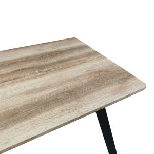 Squaro Sonoma Mdf Table with Black Metal Legs 120x70x75cm
