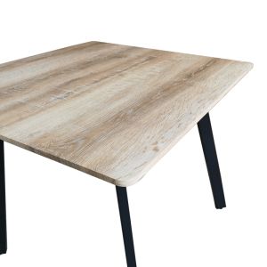 Squaro Sonoma Mdf table with black metal legs 80x80x75cm