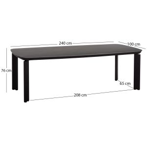 Маса Sterlin Sm6356.02 тъмно сив алуминиев плот от синтерован камък 240x100x76y