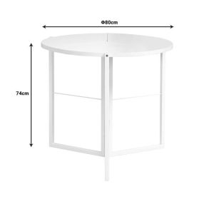 Talen table, white color, D80x74cm