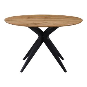 Toda table made of Mdf in Sonoma color with black metal legs 120x75cm