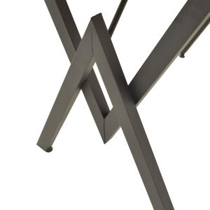 Vertex table with black marble effect and black metal legs 110x70x72cm