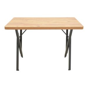 Vertex table, oak, with black metal legs, 110x70x72 cm