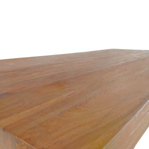 Wooly teak table in natural shade 220x90x75cm