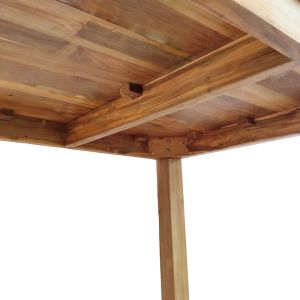 Wooly teak table in natural shade 220x90x75cm