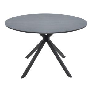 Table Xuson dark gray top-black metal legs D120x75cm