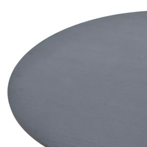 Table Xuson dark gray top-black metal legs D120x75cm