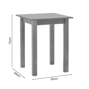Zolenio table with solid beech legs, walnut color MDF top 60x60x76cm