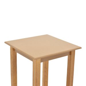 Zolenio table with solid beech legs, walnut color MDF top 60x60x76cm