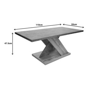 Coffee table Solange Sonoma-gray color 110x55x47.5cm