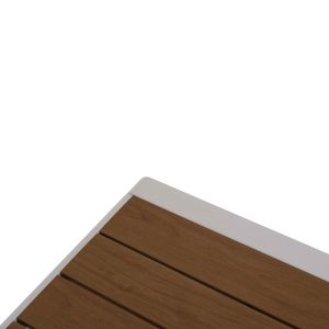 Bentry Hm6276.01 chaise lounge table, white aluminum - polyurethane 100x56x35cm.