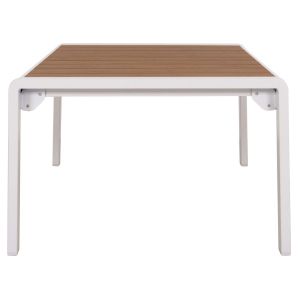 Bentry Hm6276.01 chaise lounge table, white aluminum - polyurethane 100x56x35cm.