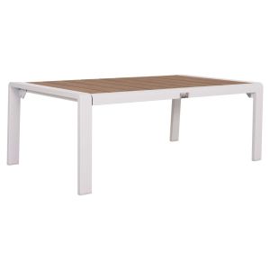 Bentry Hm6276.01 chaise lounge table, white aluminum - polyurethane 100x56x35cm.