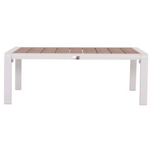 Bentry Hm6276.01 chaise lounge table, white aluminum - polyurethane 100x56x35cm.