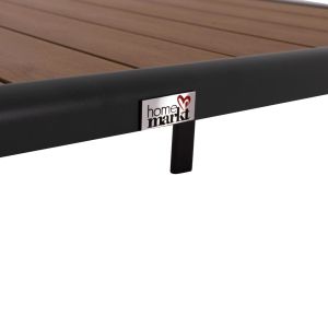 Bentry Hm6276.03 sun lounger table, dark gray aluminum - polyurethane 100x56x35cm.