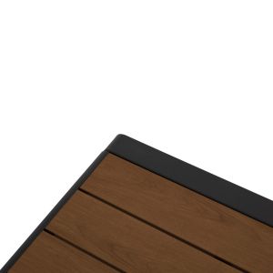 Bentry Hm6276.03 sun lounger table, dark gray aluminum - polyurethane 100x56x35cm.