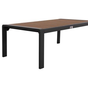 Bentry Hm6276.03 sun lounger table, dark gray aluminum - polyurethane 100x56x35cm.