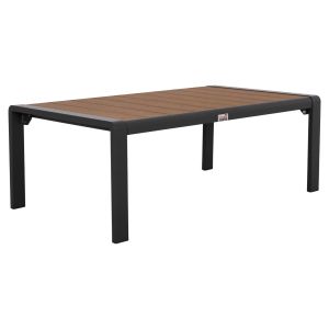 Bentry Hm6276.03 sun lounger table, dark gray aluminum - polyurethane 100x56x35cm.