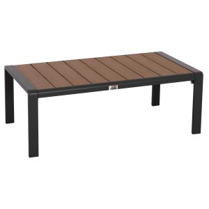 Bentry Hm6276.03 sun lounger table, dark gray aluminum - polyurethane 100x56x35cm.