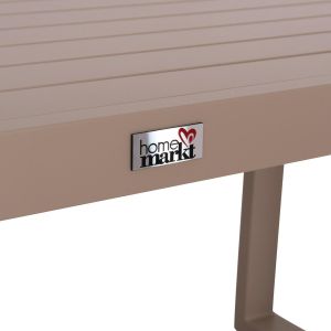 Sentry Hm6275.04 aluminum chaise lounge table in cappuccino 87x43.5x45cm.