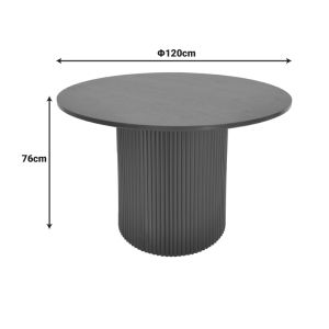 Carulo table MDF in walnut shade 120x76cm