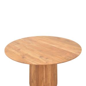 Table made of solid tropical acacia wood in a natural shade D150x75cm