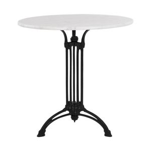 Table with 3 legs, cast iron base with marble 70x74cm