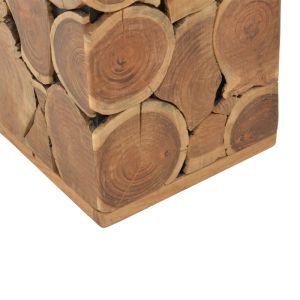 Jaret Naturally stool table made of solid acacia wood in walnut color 36x36x53cm