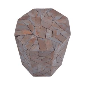 Маса табуретка Sity избелено суарово дърво масив D32x40cm