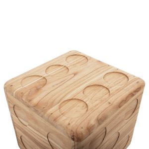 Маса-табуретка зарче Dice от тиково дърво в естествен цвят 40x40x40cm Hm7898,02