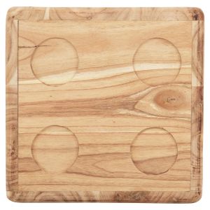 Маса-табуретка зарче Dice от тиково дърво в естествен цвят 40x40x40cm Hm7898,02
