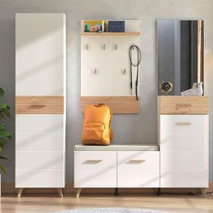 Hallway furniture, oak, dimensions 52x35x193cm