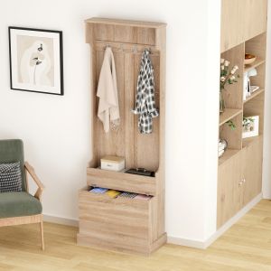 Мебели за анти Kaylor Hm2474,01 с кукички и място за съхранение-мдф в сонама 65x34x180hcm