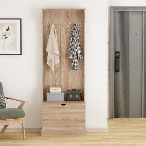 Мебели за анти Kaylor Hm2474,01 с кукички и място за съхранение-мдф в сонама 65x34x180hcm