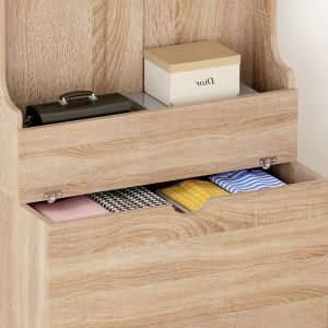 Мебели за анти Kaylor Hm2474,01 с кукички и място за съхранение-мдф в сонама 65x34x180hcm