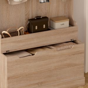 Мебели за анти Kaylor Hm2475,01 с кукички и място за съхранение-мдф в сонама 93x34x180hcm
