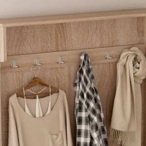 Мебели за анти Kaylor Hm2475,01 с кукички и място за съхранение-мдф в сонама 93x34x180hcm