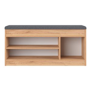 Hallway furniture - stool - oriental shoe rack in oak color 100x37.2x50cm