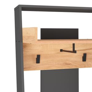 Sciove hallway furniture in anthracite-natural color 70x40x200cm