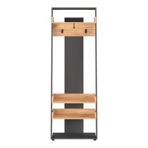 Sciove hallway furniture in anthracite-natural color 70x40x200cm