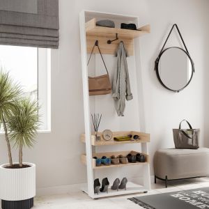 Sciove hallway furniture in white-natural shade 70x40x200cm