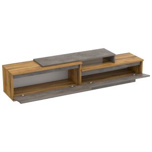 Мебели за тв Leis HM18186 меламин в цвят натурален и сив мрамор 180x35x42hcm