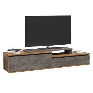 Мебели за тв Leis HM18186 меламин в цвят натурален и сив мрамор 180x35x42hcm