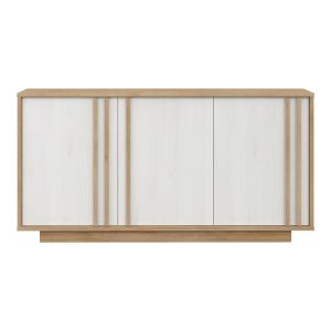 Меламинов бюфет Chesto в цвят бяло и дъб 169.2x42x87см
