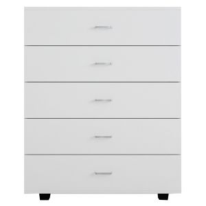 Меламинов скрин с 5 чекмеджета бял Hm8995,03